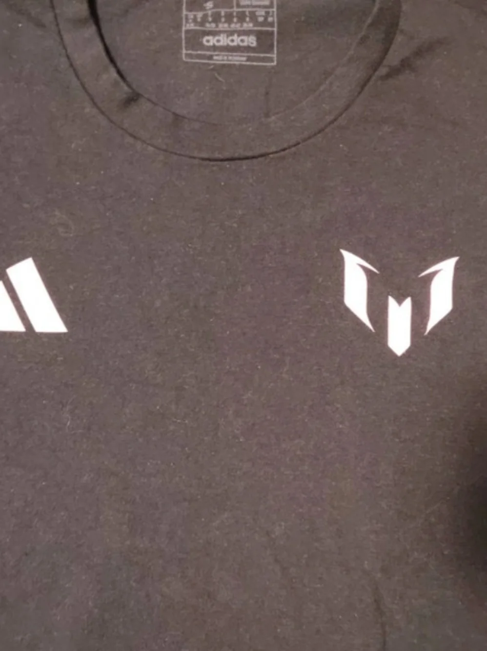 Adidas Men’s Black T-Shirt with Pink Accents
